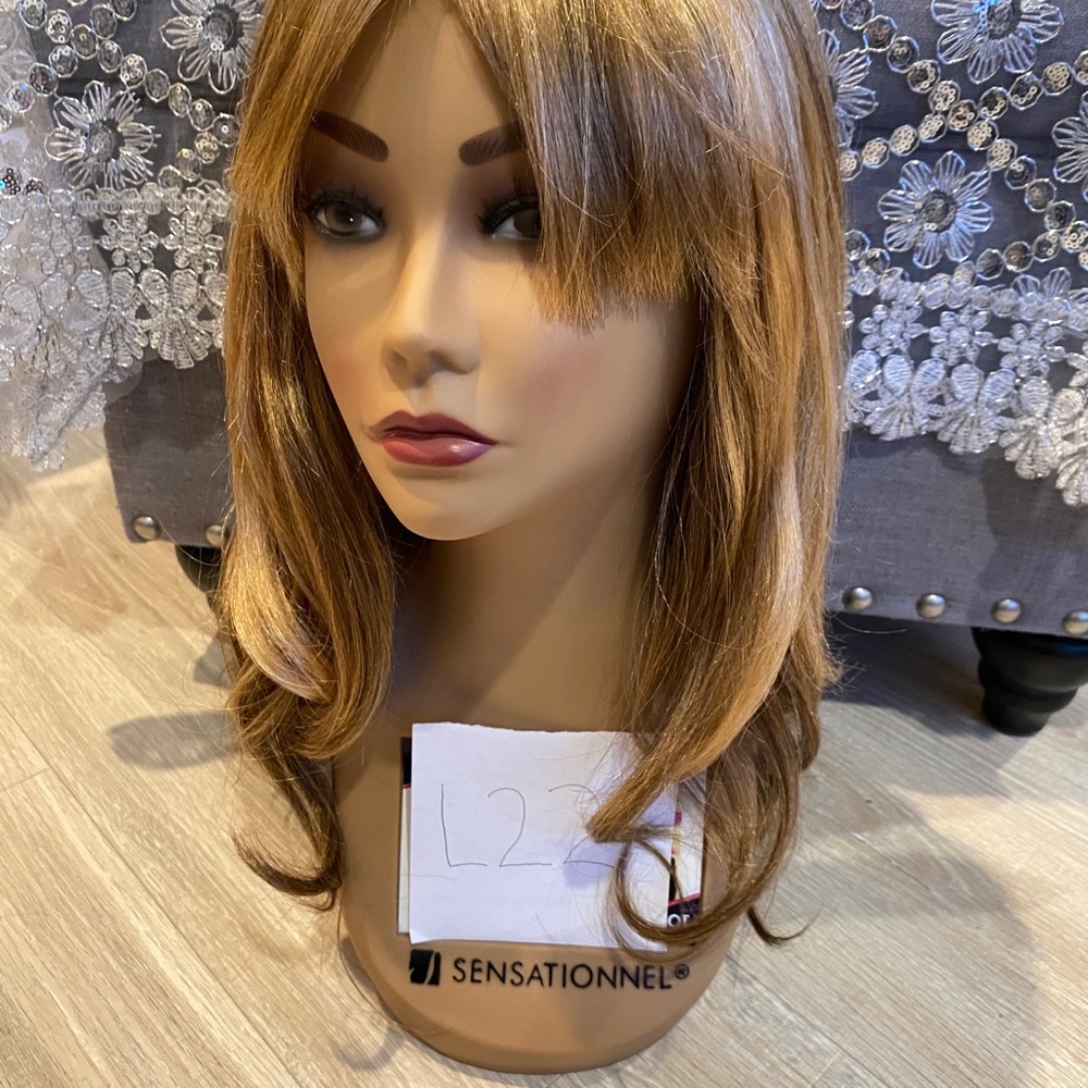 Blonde golden wavy curled hair wig
